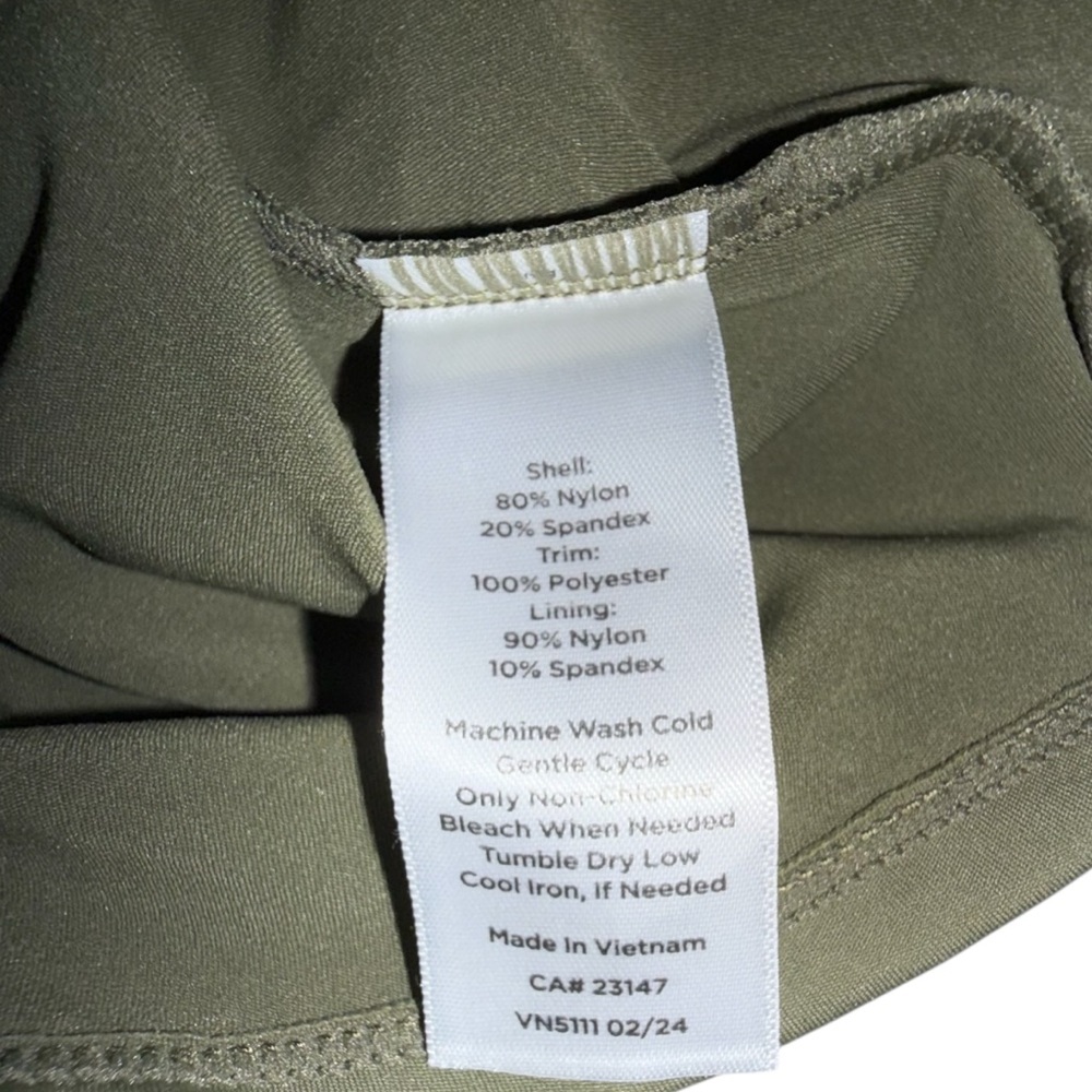 TALBOTS Performance Interlock Tank with Bra - XL Olive Branch - Picture 10 of 12